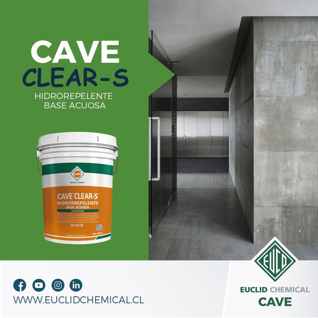 CAVE CLEARS S - Hidrorepelente transparente, Balde 20 Kg