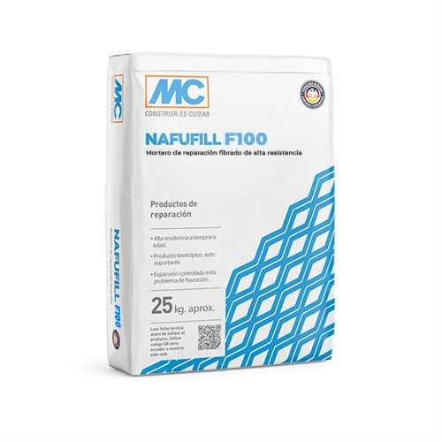 NAFUFILL F100 - Mortero Fibrado de Alta Resistencia, Sac 25Kg