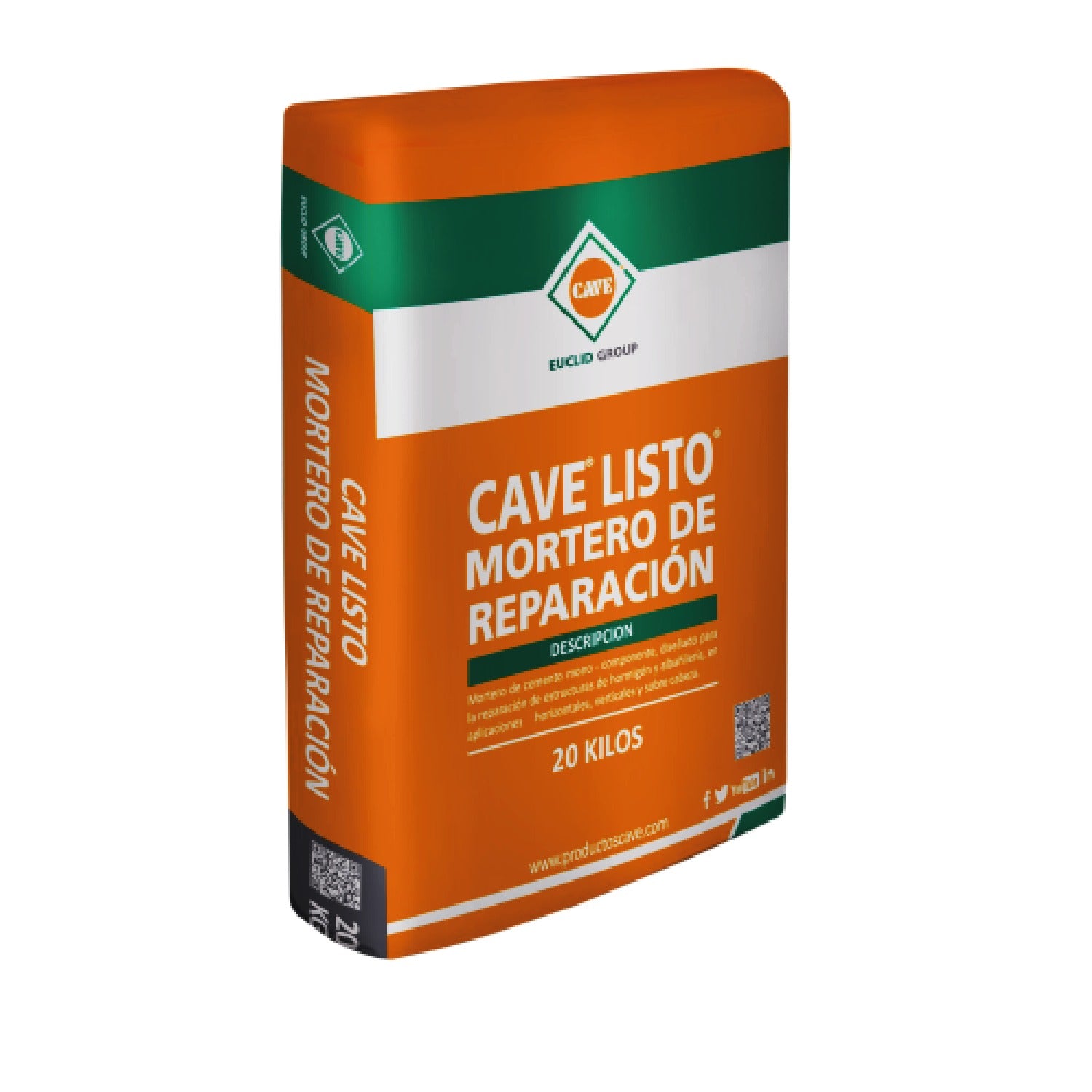 CAVE LISTO - Mortero de reparación para piso Saco 20 kg.