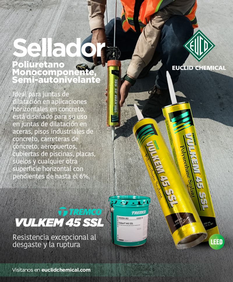 VULKEM 45 SSL -Sellante monocomponente de poliuretano semi-auto nivelante, Cart 300