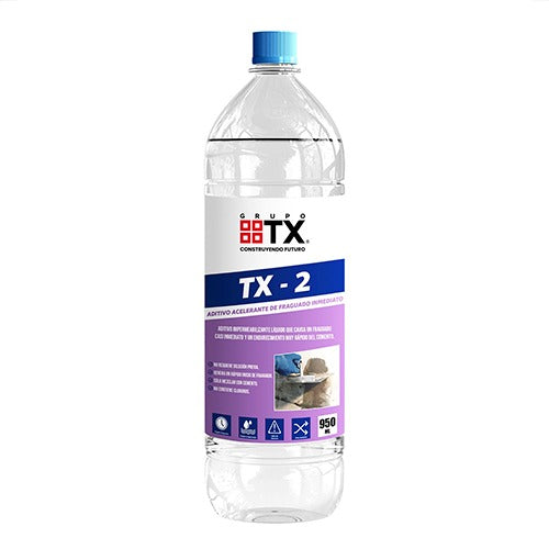 TX 2 - Acelerante de fraguado ultra rápido, Botella 950Ml