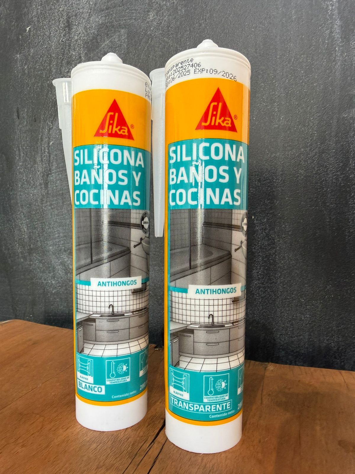 SIKASEAL - Silicona baños y cocinas Transparente, Cartucho 280Ml