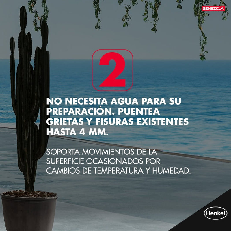 BEMEZCLA HIDROTEK FLEX - Impermeabilizante Cementicio,  Kit 30Kg
