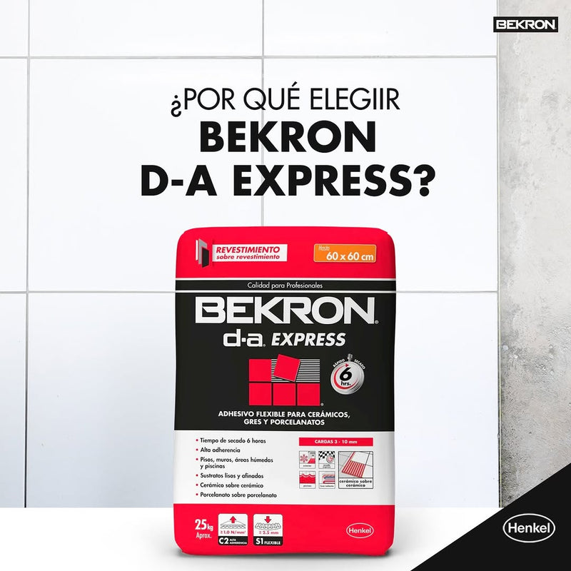 BEKRON DA EXPRESS - Adhesivo Cerámico, 25 kg