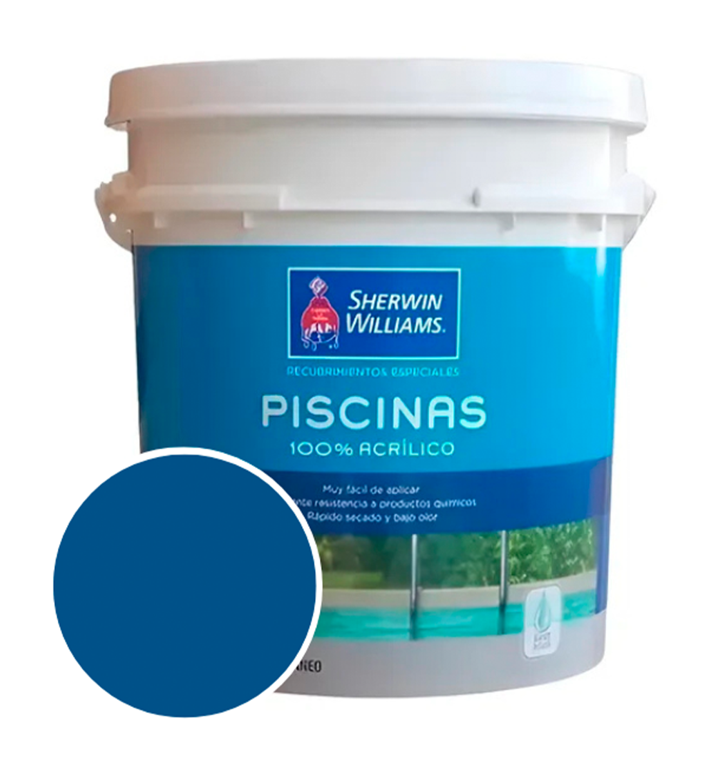 PINTURA PISCINA ACRILICO, Azul Mediterraneo, Galon 10L