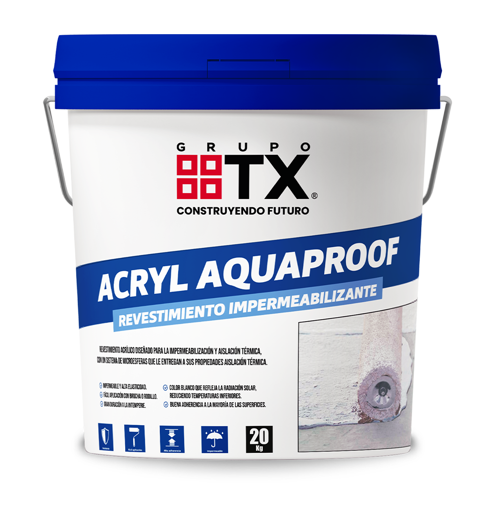 ACRYL AQUAPROOF - Impermeabilizante para techos, 20Lt