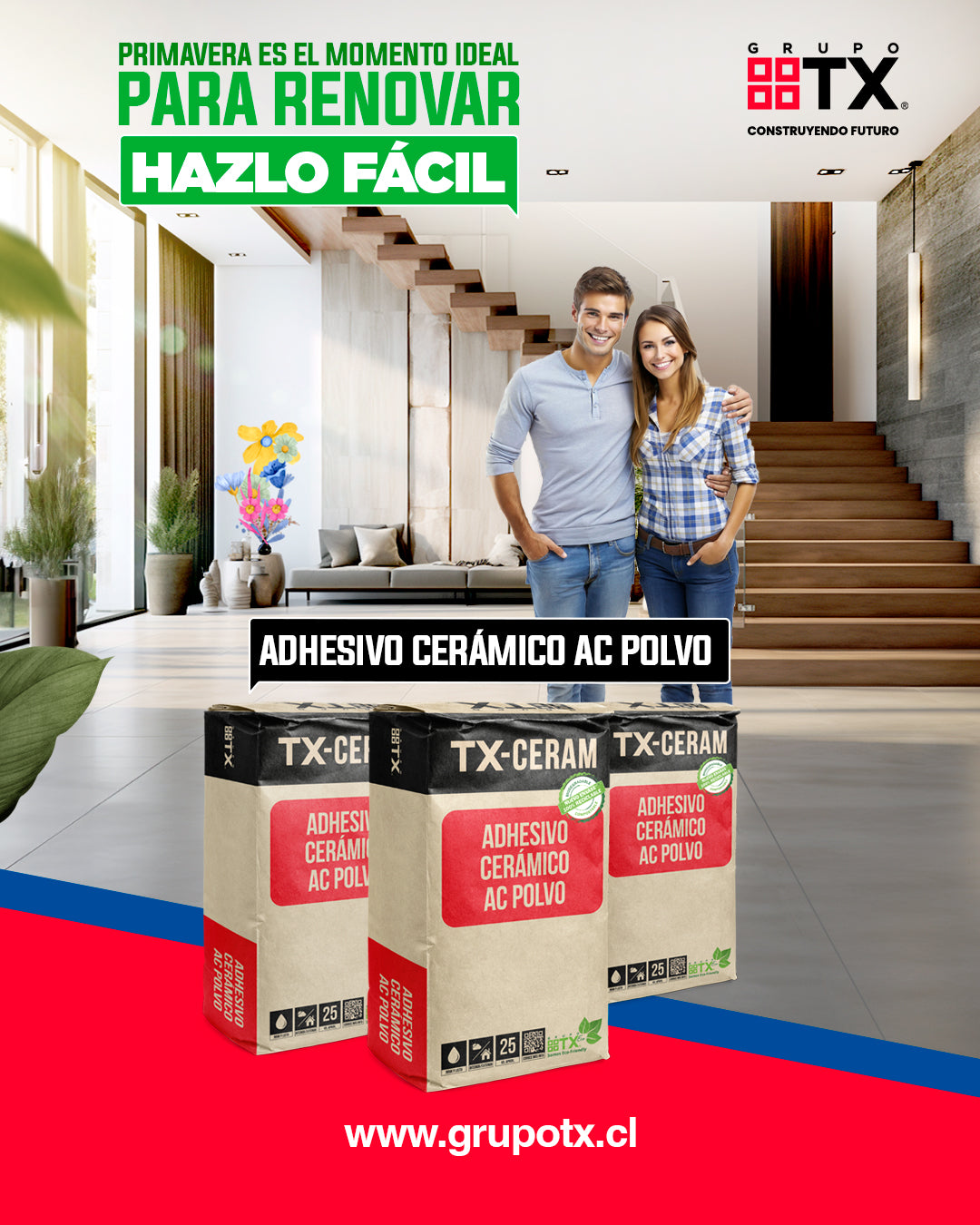 ADHESIVO CERAMICO AC POLVO - Adhesivo ceramicos y porcelanatos. Saco 25kg