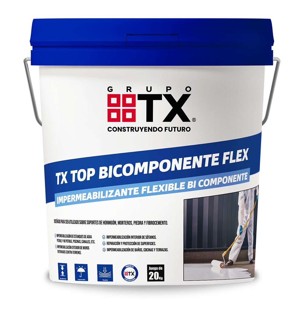 TX TOP BICOMPONENTE FLEX- Impermiabilizante Blanco 20Kg