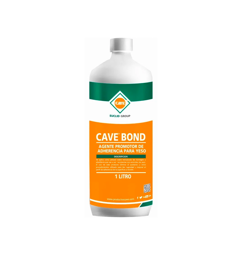 CAVE BOND - Promotor de adherencia para yesos, Botella 1Lt