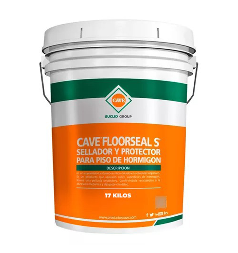 CAVE FLOORSEAL S - Sellador de pisos, Incoloro Tineta 17 Kg