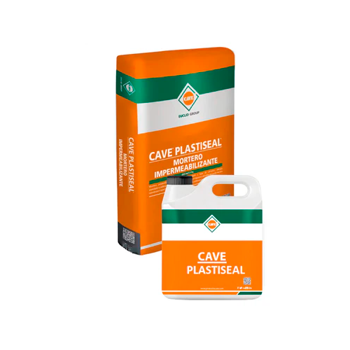 CAVE PLASTISEAL  Gris- Impermeabilizante Bicomponente, Kit 18 Kg