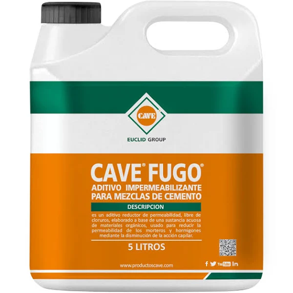 CAVE FUGO - Aditivo Impermeabilizante, 5Lts