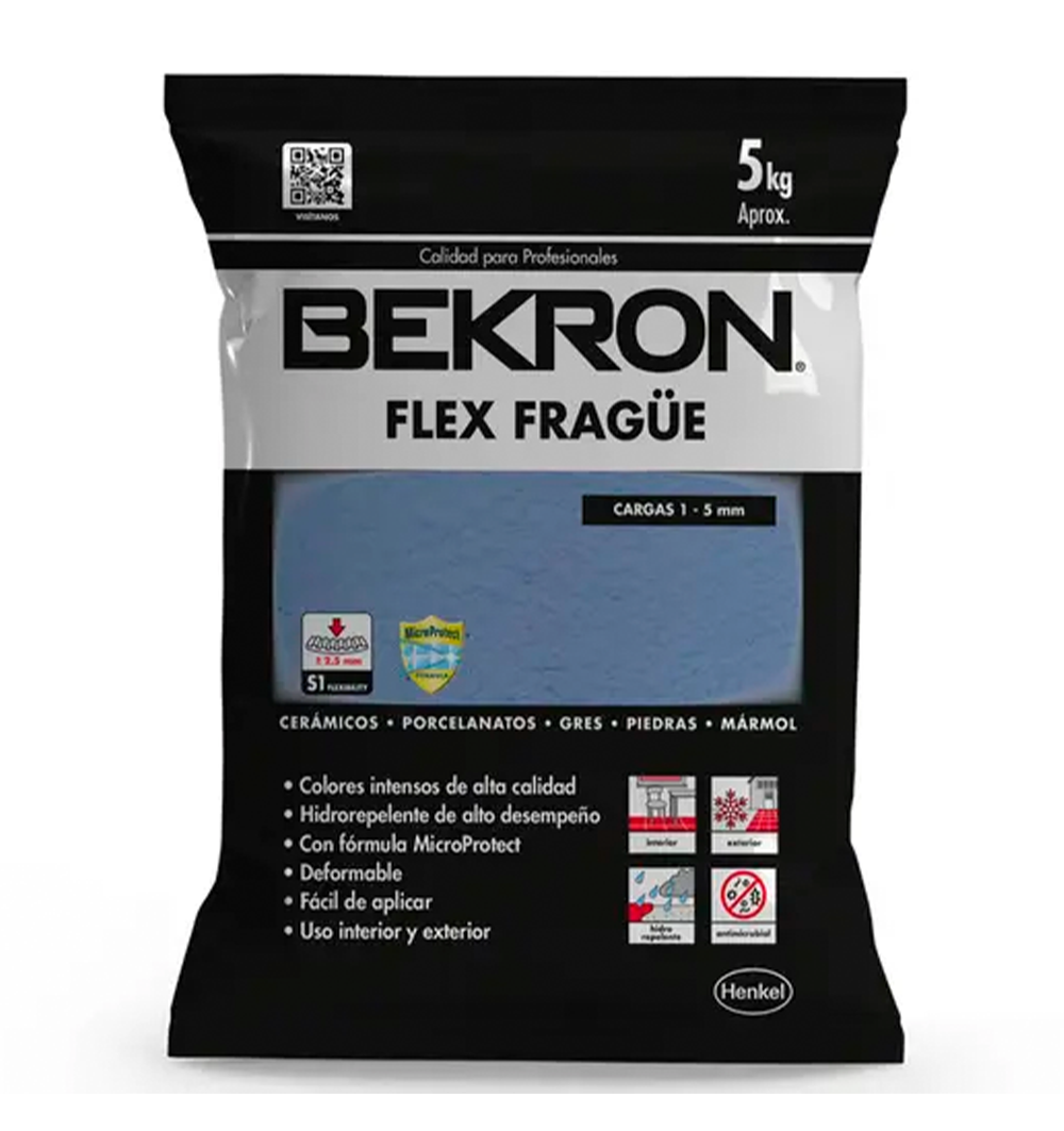Bekron Flex Fragüe Steel - Fragüe Técnico Cobalto, Bolsa 5Kg