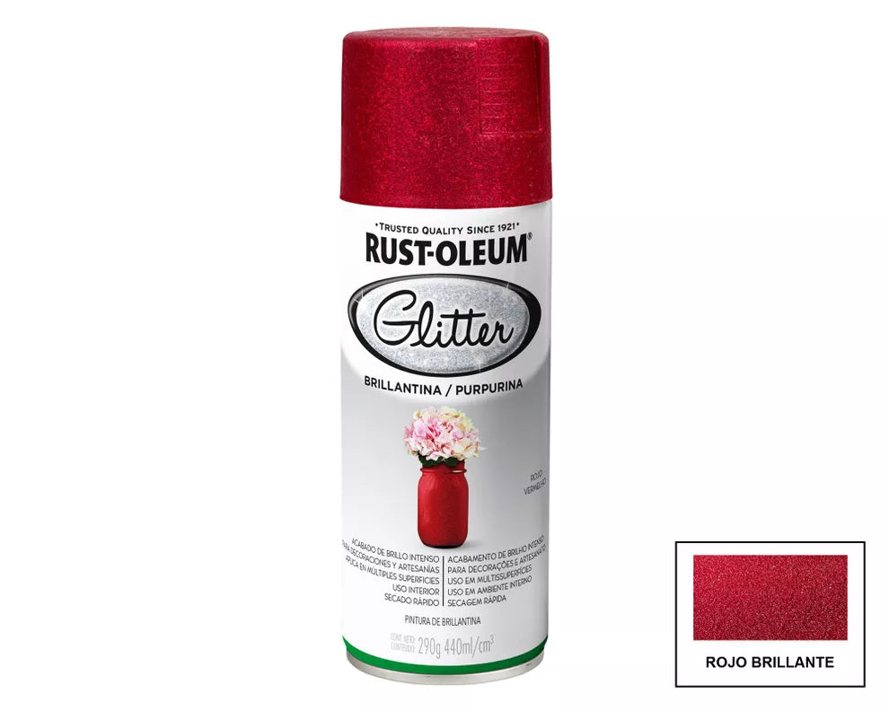 Spray Specialty Glitter Brillantina Rojo Brillante 290G