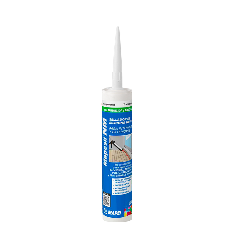 MAPESIL NM - Sellador de silicona neutro, Cartucho 280mL