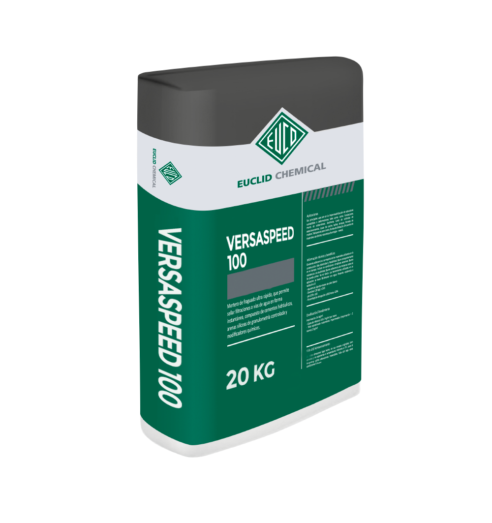 VERSASPEED 100 - Mortero para reparaciones horizontales de rápido endurecimiento 22.7 Kg