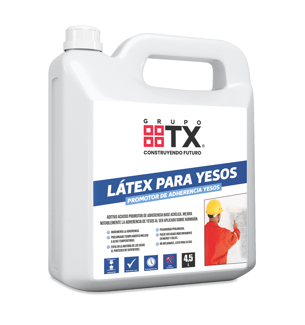 LATEX PARA YESO - Promotor de adherencia, Bidon 4,5lt.