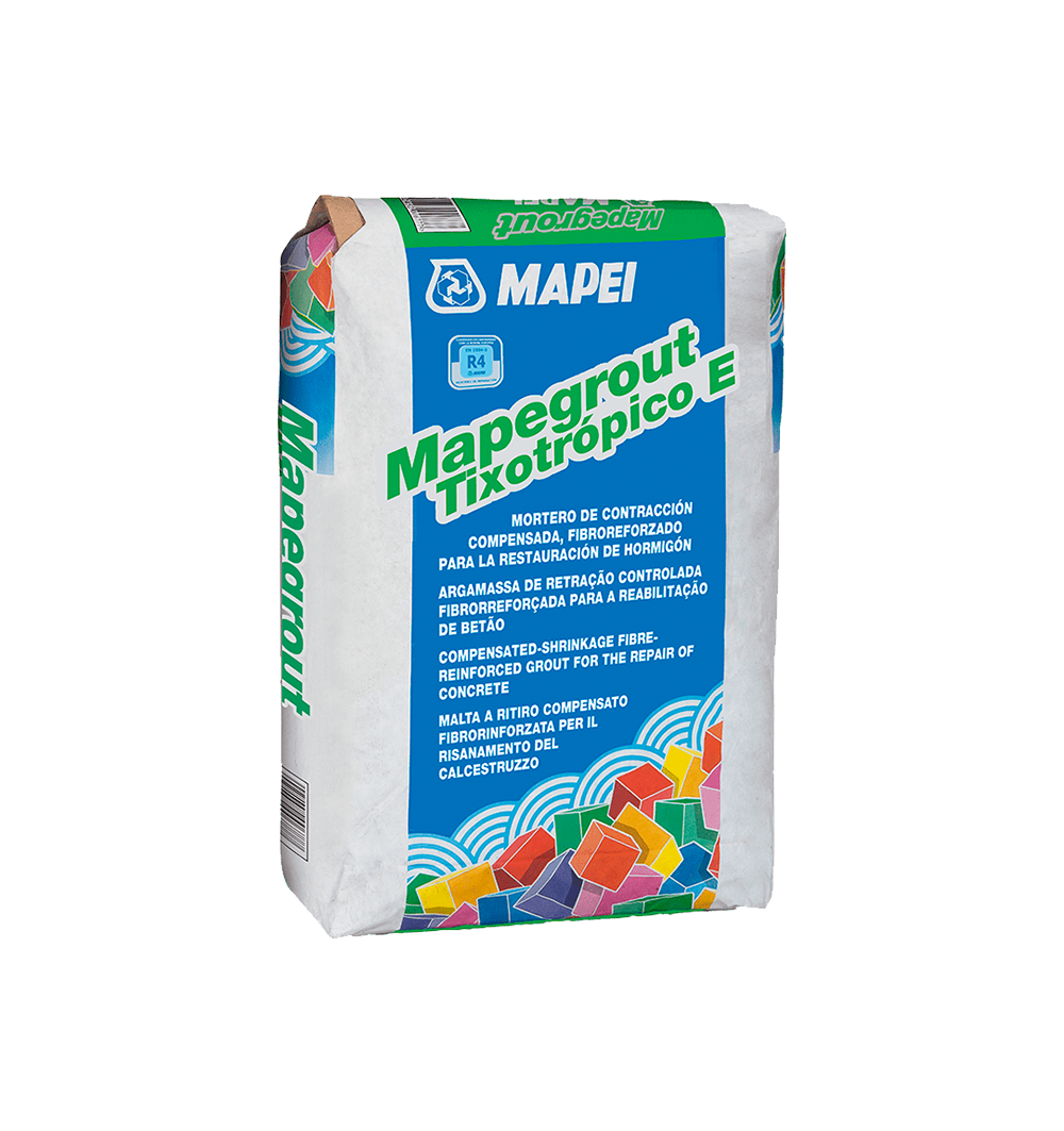 MAPEGROUT TIXOTRÓPICO E - Mortero tixotrópico fibrorreforzado, Saco 25Kg