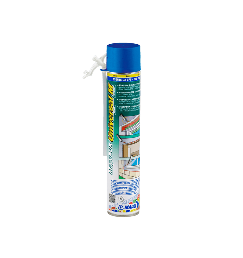 MAPEPUR UNIVERSAL FOAM M - Espuma poliuretánica autoexpansiva multiusos, 750Ml