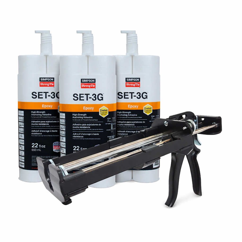 PACK 3 Anclajes SET-3G - Adhesivo epoxi + Aplicador Doble