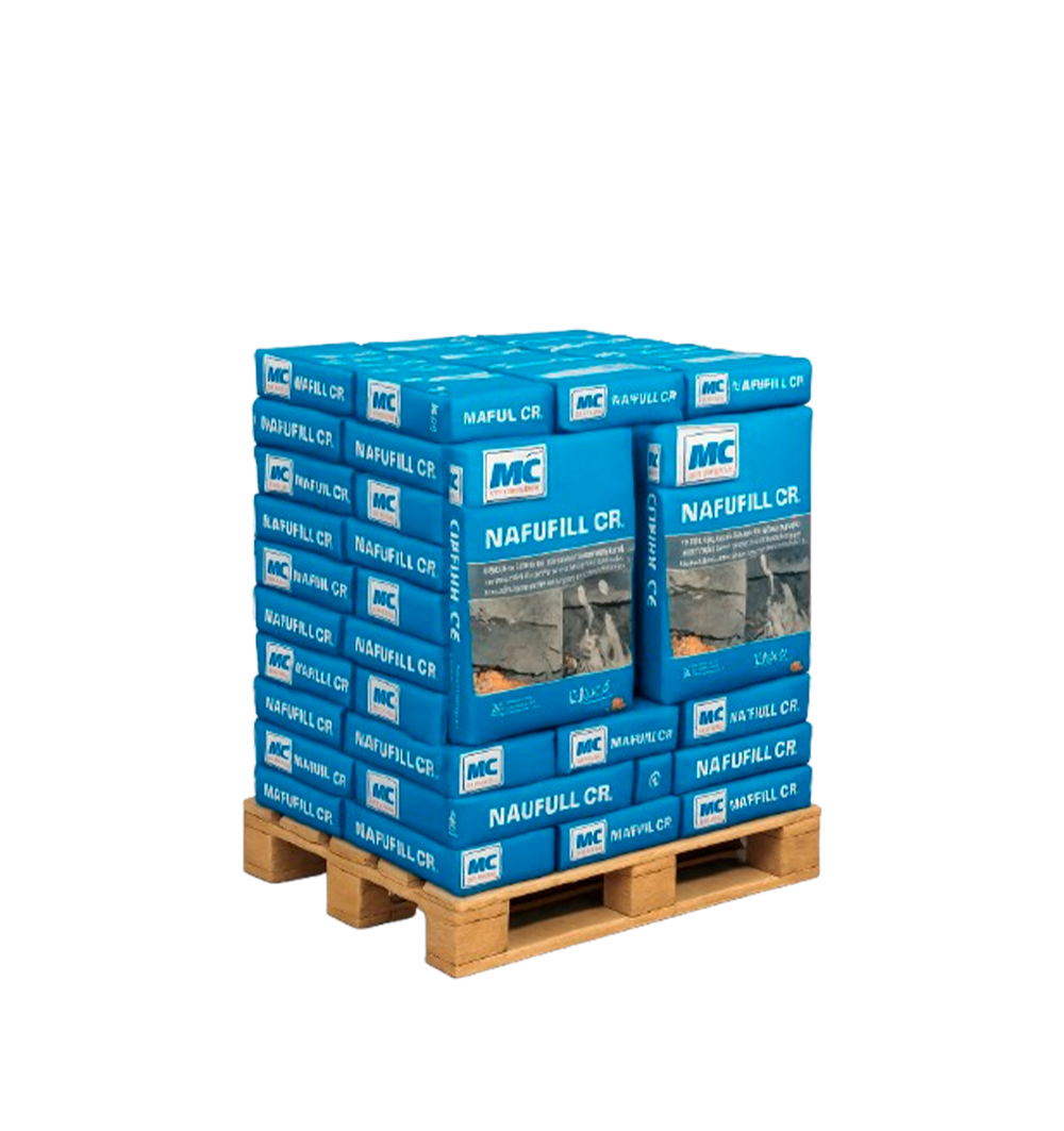 NAFUFILL CR - Mortero polimérico para reparación estructural, Pallet 48 Sacos.