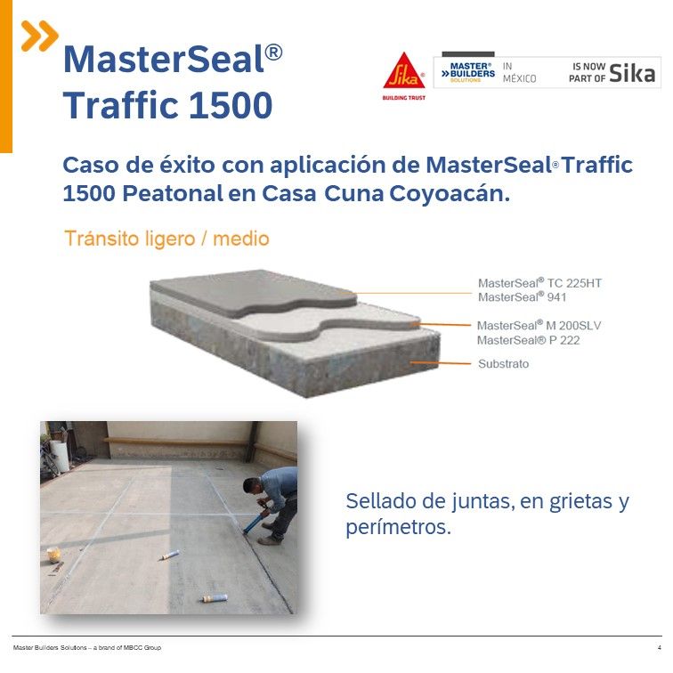 MASTERSEAL 941 - ARENA DE CUARZO PARA USO EN SISTEMAS DE PISOS Y REVESTIMIENTOS del Sistema MasterTraffic (Traffic)