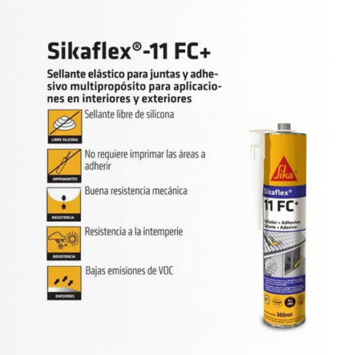 Sikaflex 11 FC - Sellante elástico de Poliuretano, Cafe 300Cc