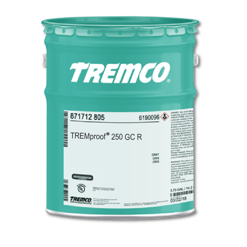 TREMPROOF 250GC R -  Membrana Líquida De Poliuretano Compatible con superficies humedas, 18,9 L