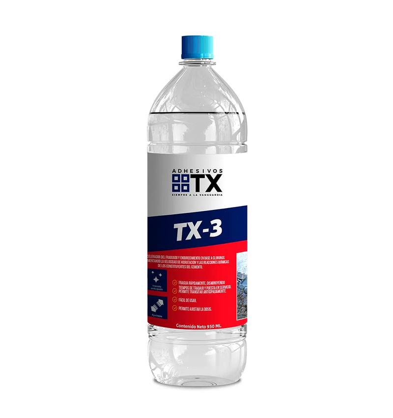 TX 3 - Acelerante de fraguado controlado, Botella 950Ml