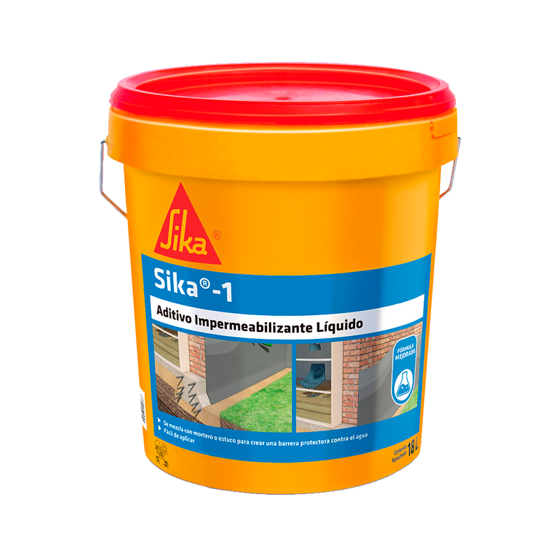 SIKA 1 - Aditivo Impermeabilizante, Tineta 18lts