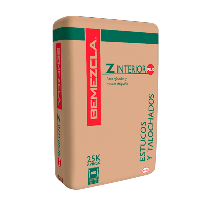 BEMEZCLA Z INTERIOR - Afinados y estuco delgados, 25Kg