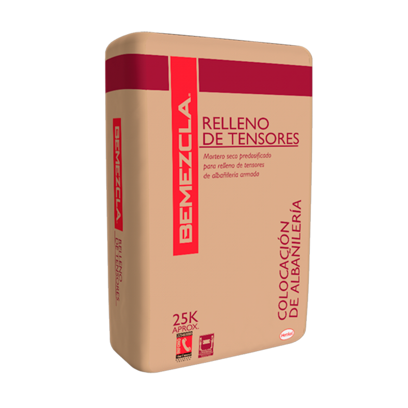 BEMEZCLA RELLENO DE TENSORES - Mortero de Alta Resistencia,  Saco 25 kg