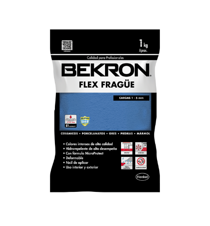 BEKRON FLEX FRAGÜE STEEL - Fragüe Técnico Cobalto, Bolsa 5Kg