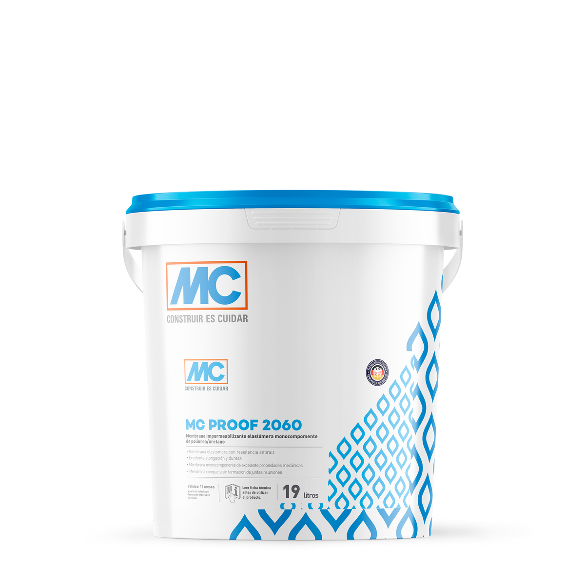 MC-PROOF 2060 - Membrana Monocomponente Base Poliuretano, Balde 19 Lt, Negro