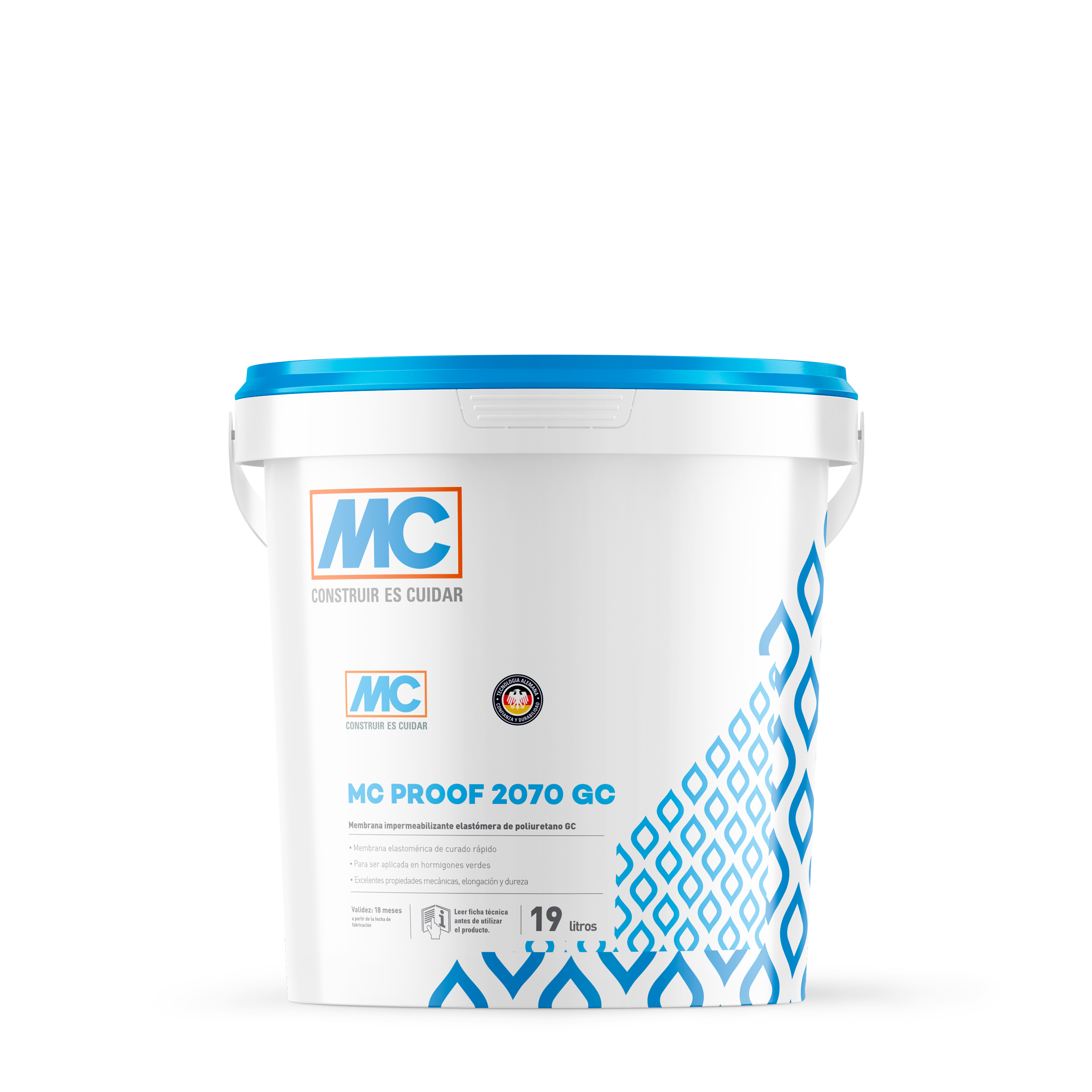 MC-PROOF 2070 GC - Membrana Monocomponente Base Poliuretano, Kit 19Lts