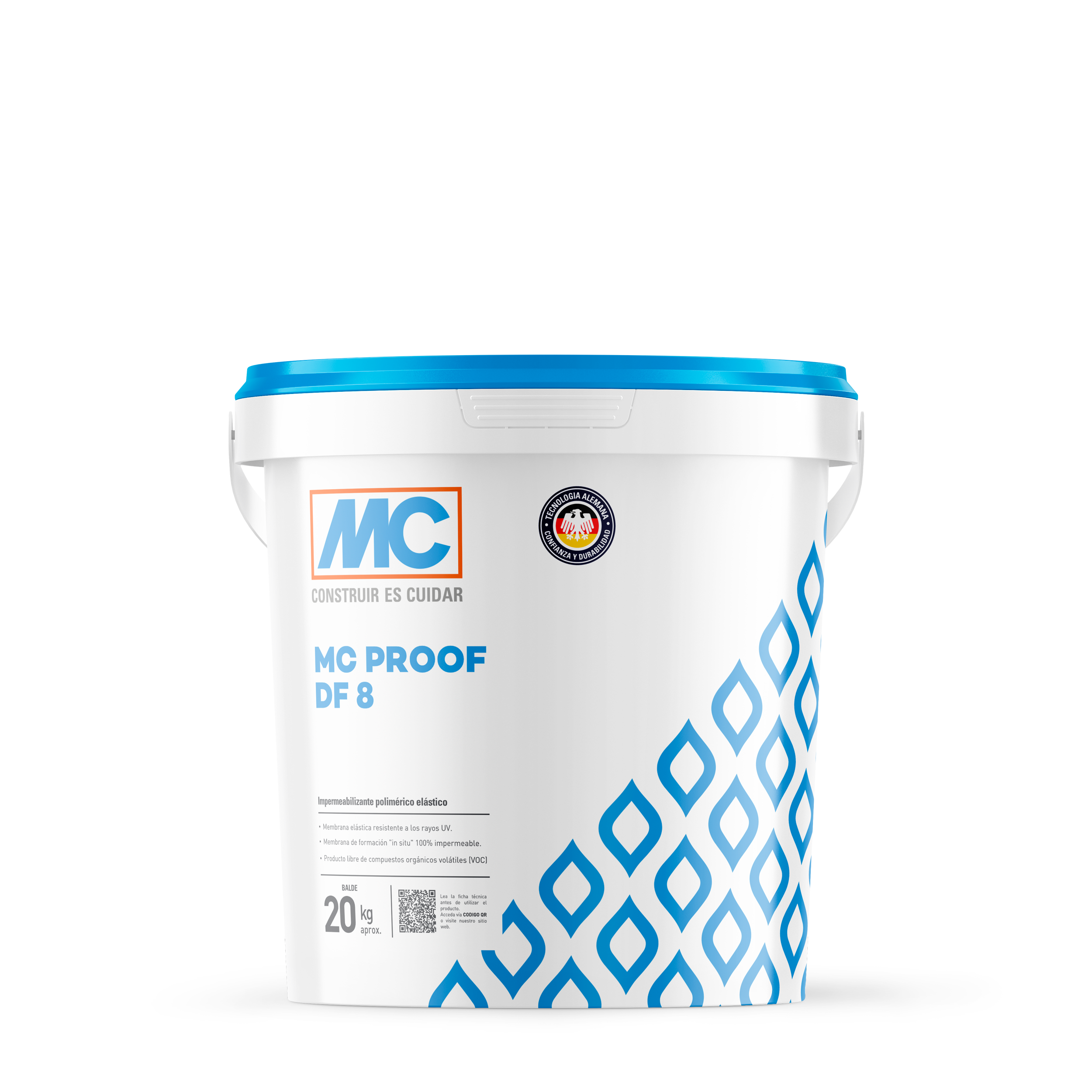 MC-PROOF DF 8  - Impermeabilizante Acrilico Altamente Flexible, Tin 20 Kg