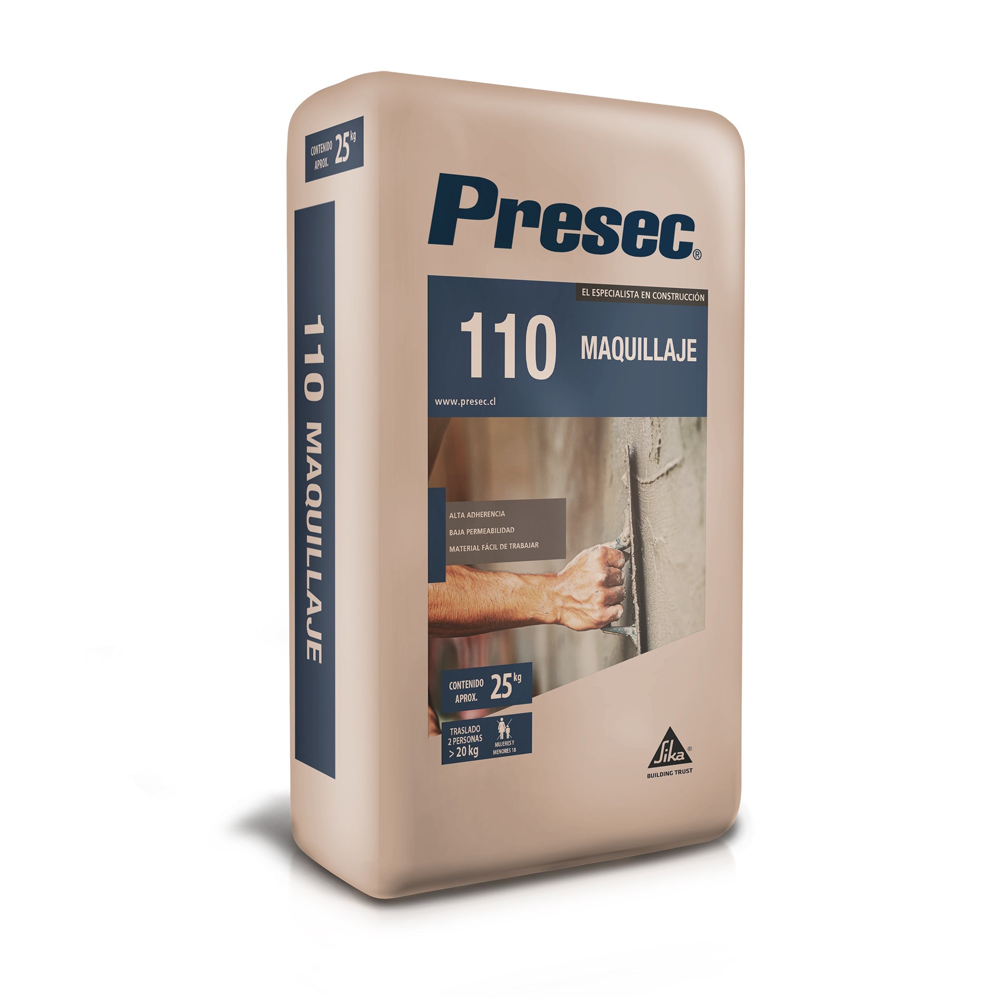 PRESEC 110 (Lanko 110)- Mortero Para Maquillaje, Pallet 48 Sacos de 25 Kg