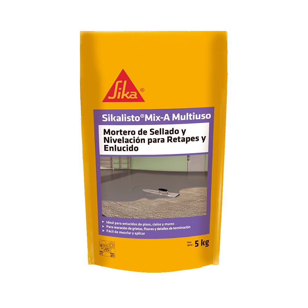 SIKALISTO MIX-A MULTIUSO - Mortero de sellado y Reparación, Sac 5Kg