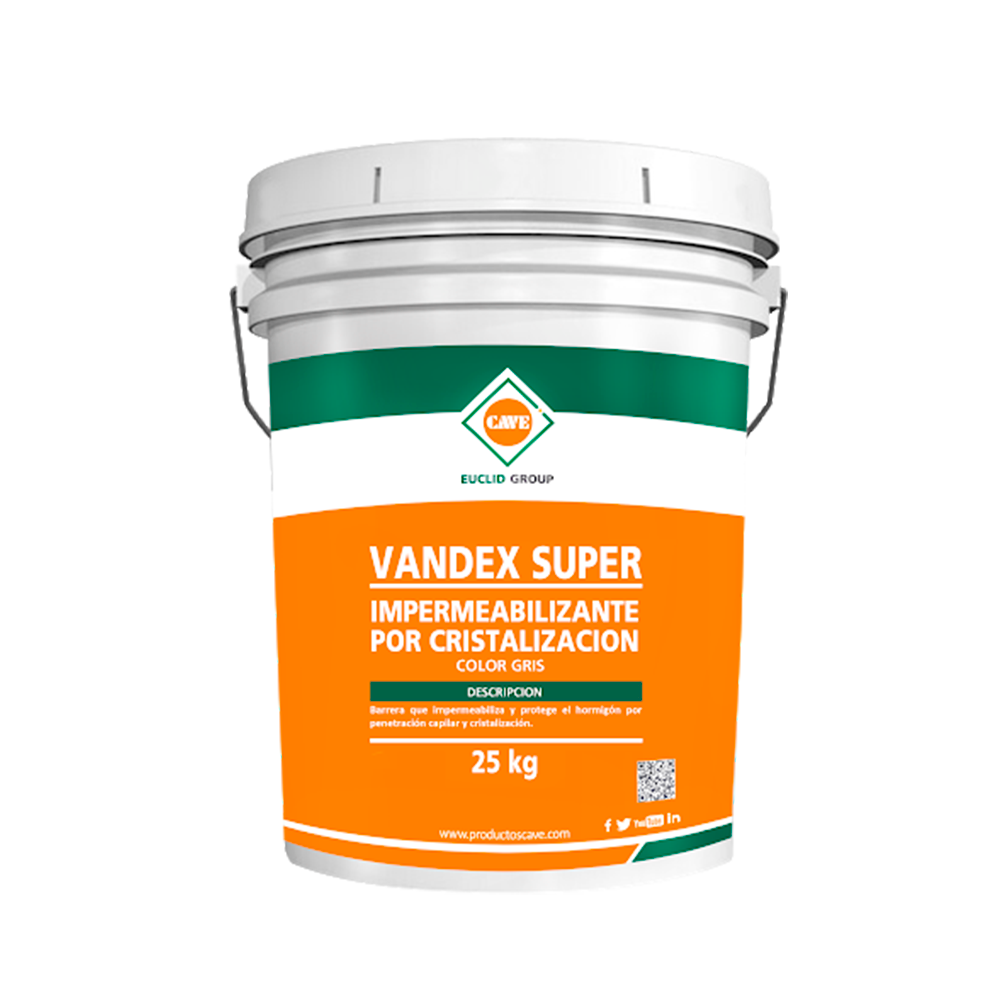 CAVE VANDEX SUPER GRAY - Impermeabilizante protector Balde 25 kg