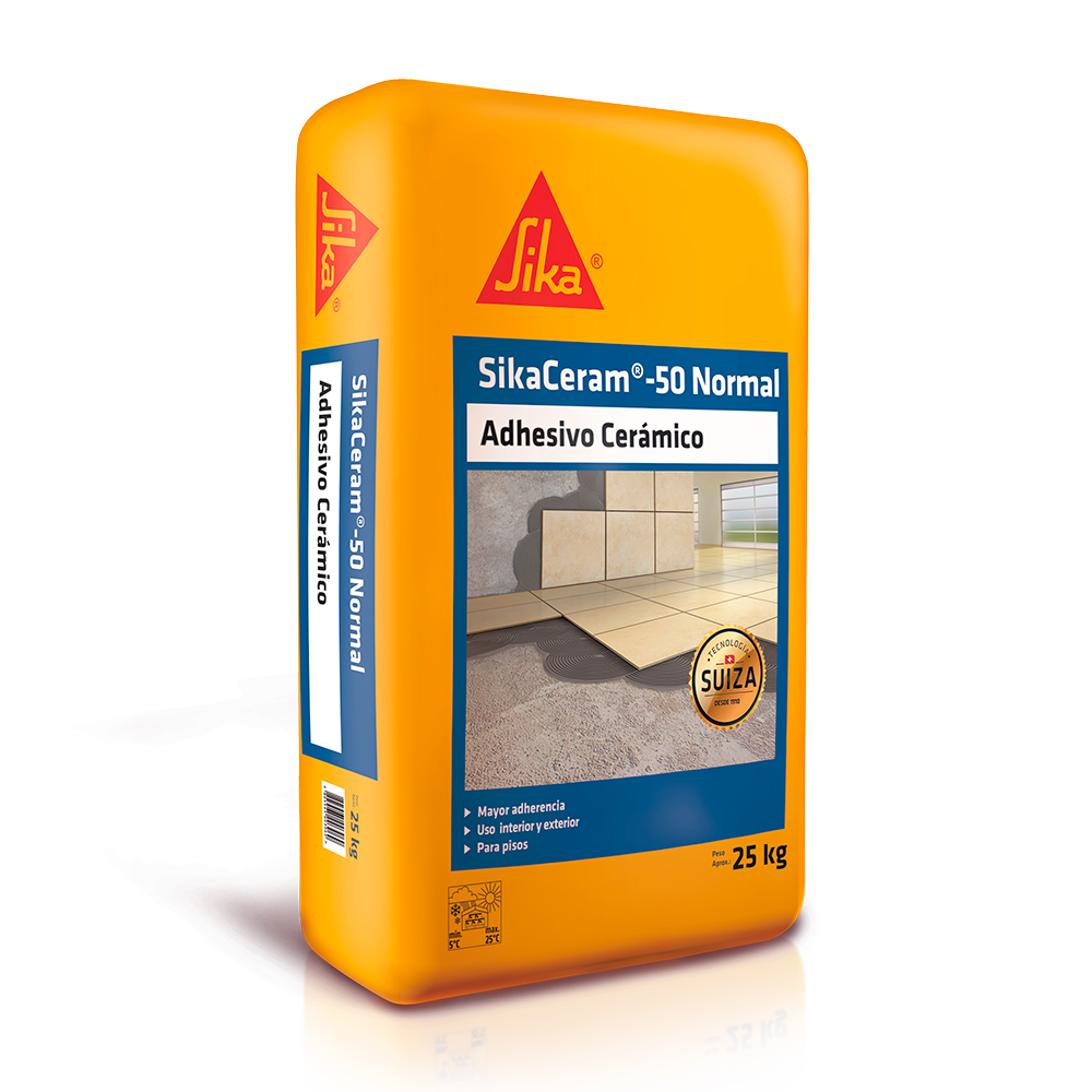 SIKACERAM 50 ADHESIVO NORMAL - Adhesivo a base de cemento, con agregados y aditivos. (Pallet)