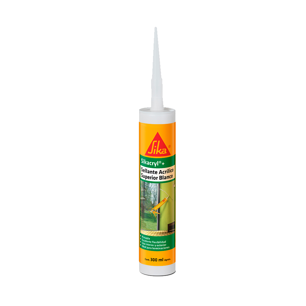 SIKACRYL + BLANCO - Sellante acrílica con Fungicida. 300 ml