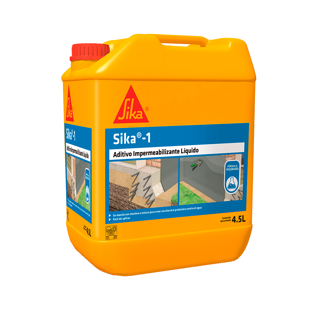 SIKA 1 - Aditivo Impermeabilizante, Bidon de 4,5lts